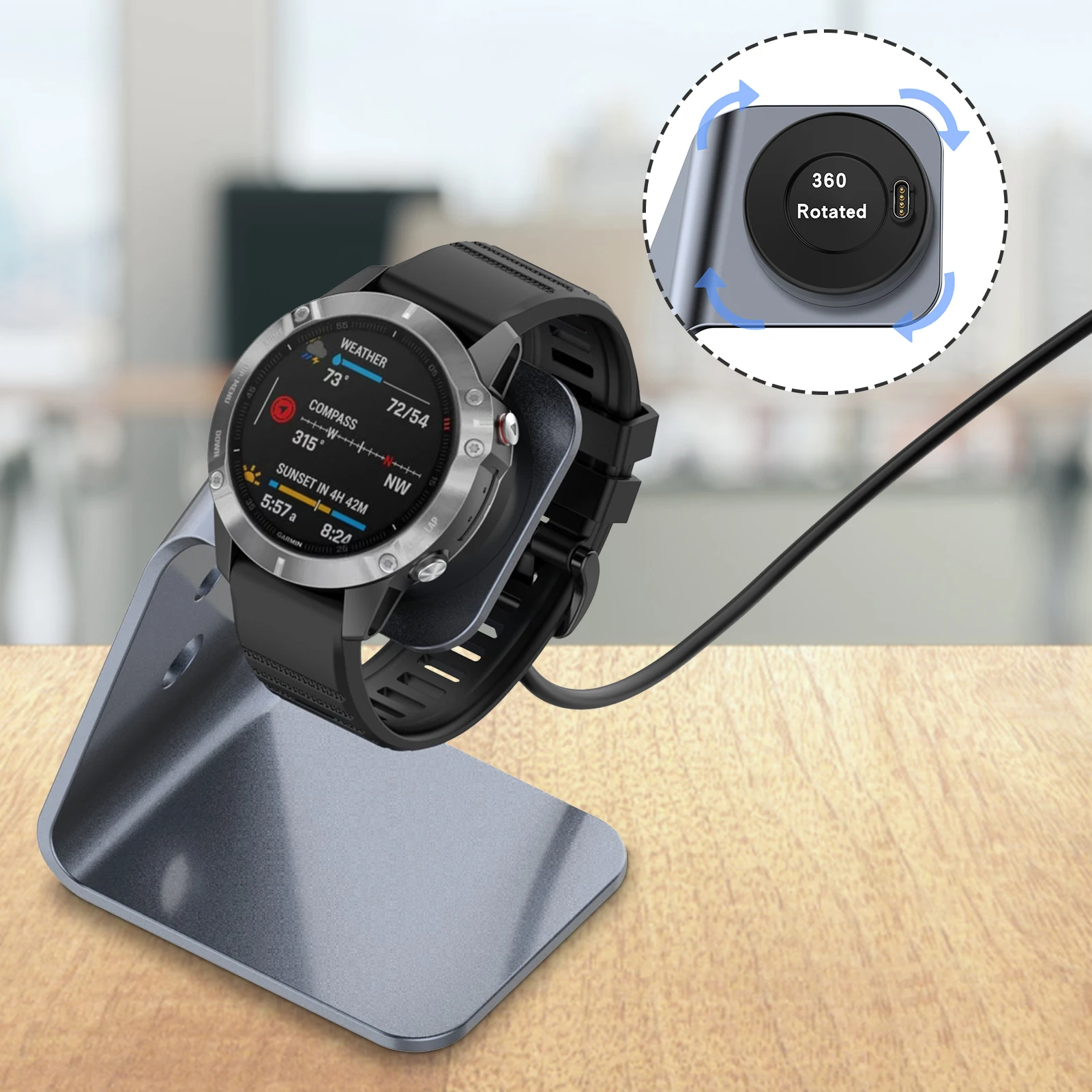 Док-станция зарядное устройство USB-кабель Шнур подставка для Garmin Fenix 5/5S/5X Plus 6/6S/6X Pro