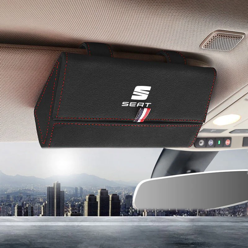 Чехол для автомобильных очков seat leon ibiza 6j ateca arona altea Alhambra с логотипом