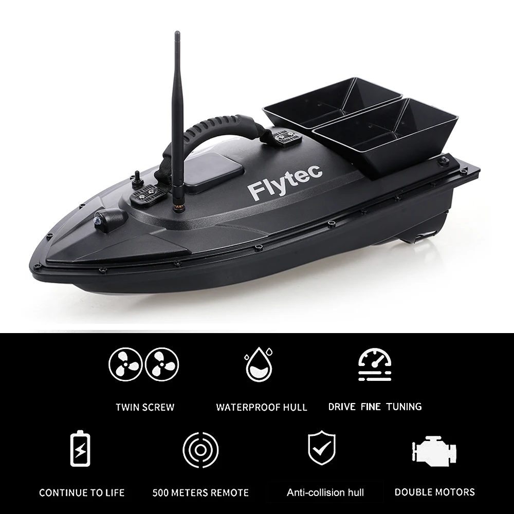 Flytec V500 RC лодка для доставки прикорма и оснастки RC эхолокатор для установки на лодке 1,5 кг загрузка 500 м дистанционное управление двойной мотор ночник