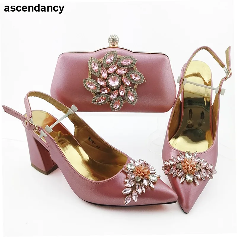 

Italian Shoe and Bag Set for Party In Women Nigerian Women Party Pumps High Heels Latest Italian Shoes with Matching Bags Shoe