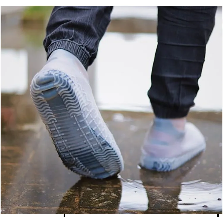 Силиконовый чехол для резиновых туфель; непромокаемая водонепроницаемая обувь на молнии; открытая обувь; оболочка для улицы; износостойкая и нескользящая обувь