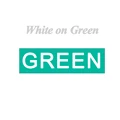 White on green