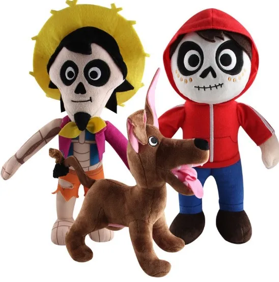 

30CM Movie COCO Pixar Plush Doll Toys Day of The Miguel Hector Dante Dog Death Pepita Stuffed Soft Plush Toys Children