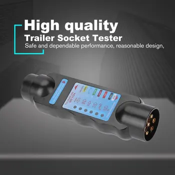 

12V 7-Pin Trailer Socket Truck Trailer Plug Socket Tester Car Wiring Circuit Light Test Tool Electrics Diagnostic Tools