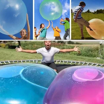 

Bubble Balloon Transparent Bounce Balloon For Children's Outdoor Activities Funny Ball Toy Amazing Tear-Resistant Super Gift