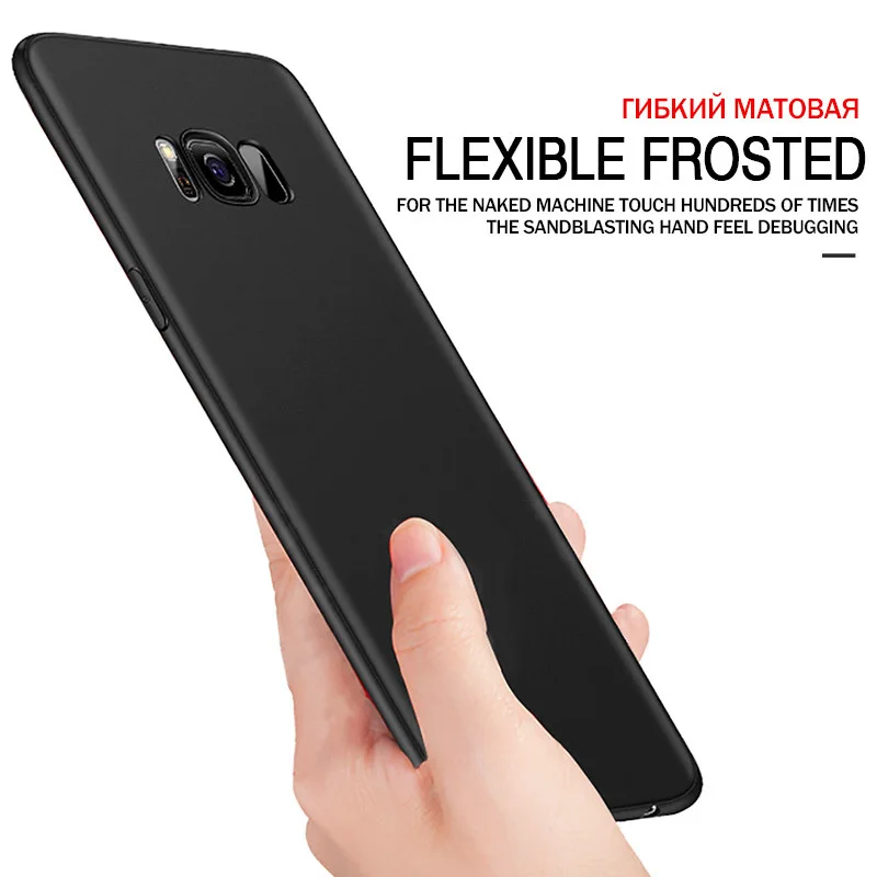 Матовый однотонный чехол накладка для Samsung S10 S9 S8 Plus Galaxy Note 9 8 5G S7 Edge силиконовый