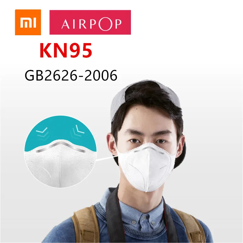

Xiaomi airpop Youpin KN95 Protective Face Mask 99% PM2.5 Anti-haze Comfortable Breatheable Mask Antivirus Flu Anti Infection CE