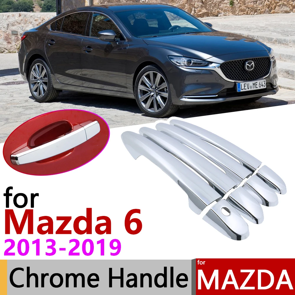 Роскошный хромированный чехол для ручки двери Mazda 6 Atenza GJ GL 2013 ~ 2019 автомобильные