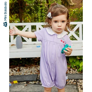 

Mini bala Baby jumpsuit 2020 summer female baby cotton soft and elegant literary romper