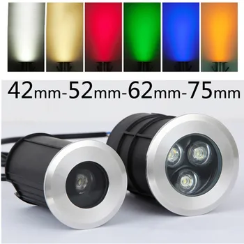 

1W Outdoor Led Spotlight Recessed Deck Light Underground Light Terraza Decoration Outdoor Dc12v 42/52/62MM Sidewalk Lighting