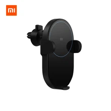Xiao mi jia беспроводное автомобильное зарядное устройство 20 Вт Max Qi электрическое автоматическое зажимное 2.5D стеклянное кольцо Горит для mi 9 mi X 2S iPhone X XS MAX