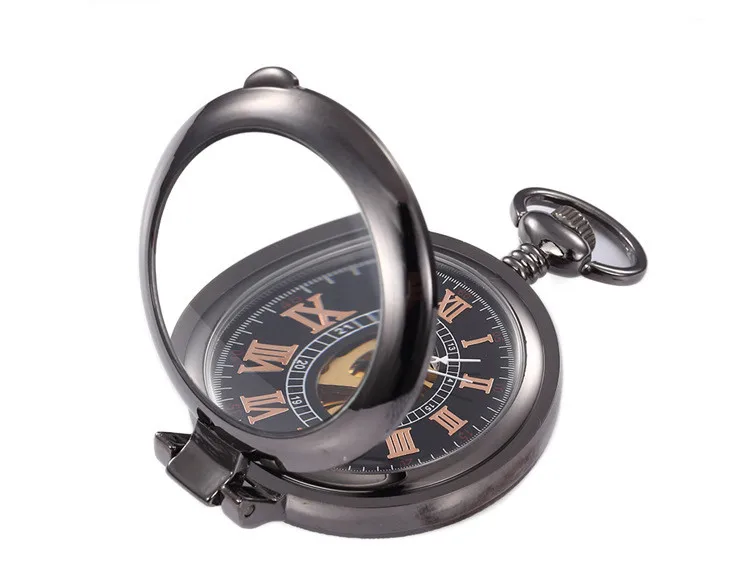 2019 Новые Классические вольфрамовые стальные черные настольные многофункциональные ретро механические карманные часы винтажное ожерелье