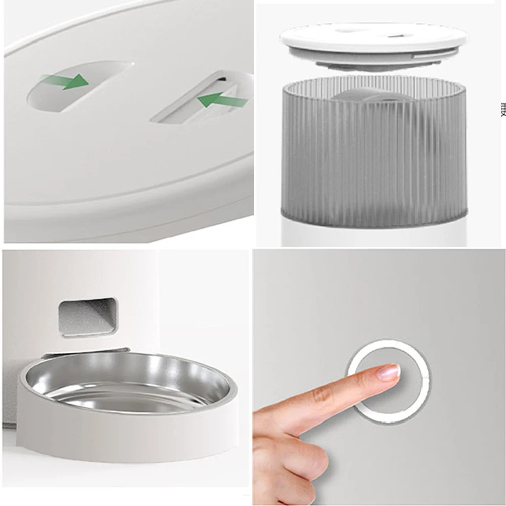 Pet Cat Water Fountain Smart Automatic Feeder 2.5L For Dog Food Bowls Remote Intelligent Cats Feeding Supplies 2in1 Feeding USB
