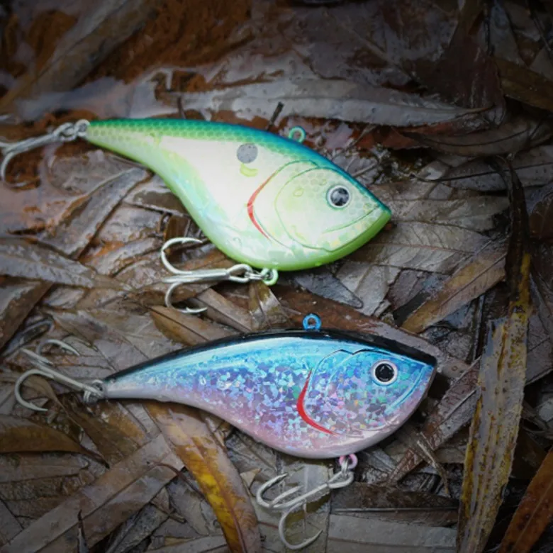 5pcs Pack Crankbaits Set VIB Lures with Treble Hook Rattle Track Lures 3D Fishing Eyes for Trout Walleye Redfish