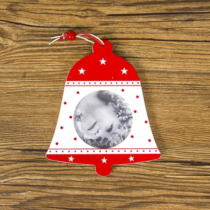 Рождественские украшения, Рождественская елка, висячий декор, рождественское Прозрачное пластиковое фото для домашнего украшения своими руками - Цвет: Bell