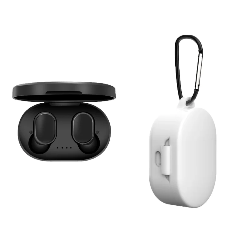 black white A6S беспроводные наушники TWS для Xiaomi Redmi Airdots, наушники Bluetooth 5,0, наушники с шумоподавлением, микрофон для iPhone, huawei, samsung - Цвет: black white