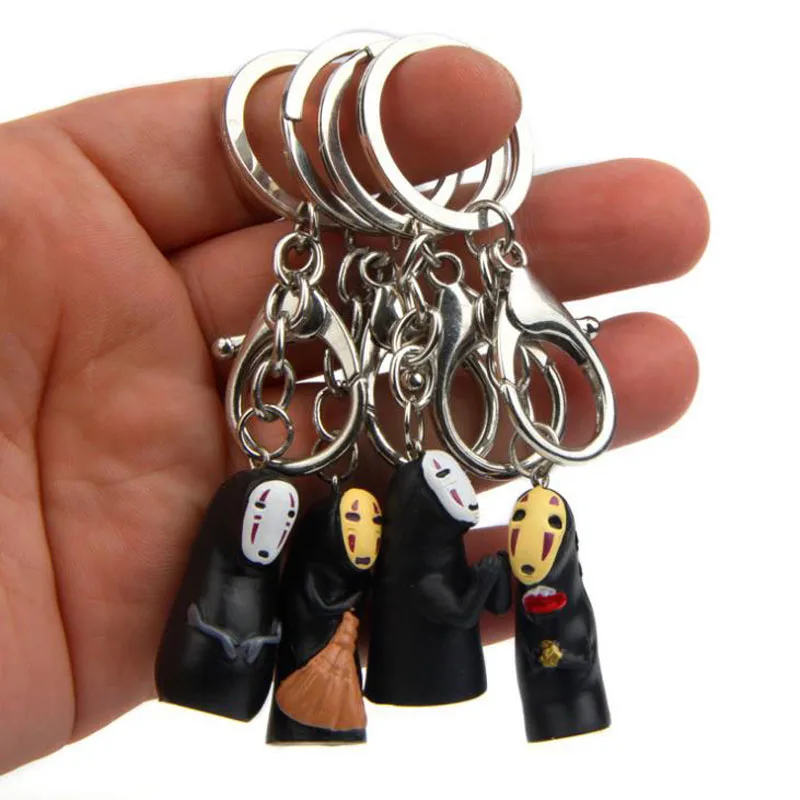 4 шт./компл. Kawaii Spirited Away No Face Man Doll мультяшная анимационная фигурка для колокольчика брелок талисман сумка