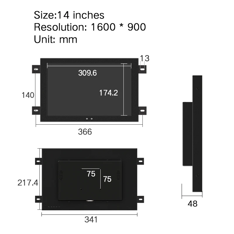 14 ġ  ǻ , 14 ġ ũž ȭ, VGA, DVI, USB, HDMI ̽, ׼ ġ ȣƮ ÷