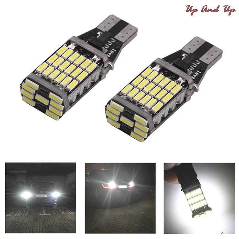 2 шт. автомобильные светодиодсветодиодный лампы T15 W16W 45 SMD 4014 6000 | Автомобили и