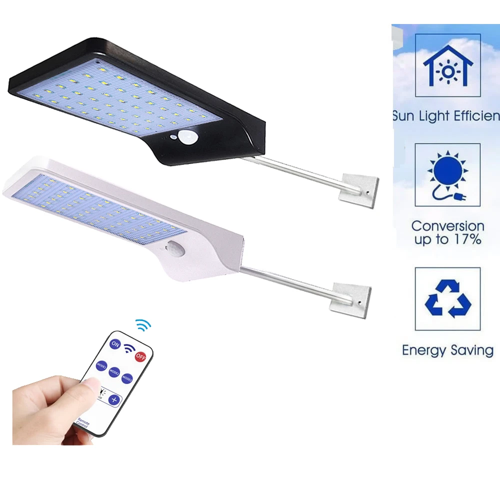 

remote 48/36 led Solar Powered Wall Light PIR Motion Sensor Street Light 3 Modes 7 Color Outdoor IP65 Waterproof Lamp