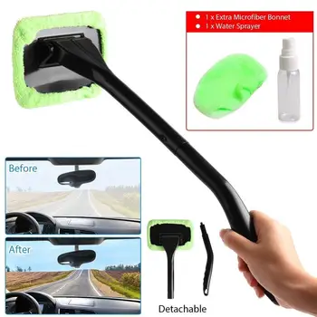 

Microfiber Car Window Cleaner Long Handle Car Wash Rag Cleaning Brush Glass Detailing Windshield Brush Car Wiper Care F7Z6