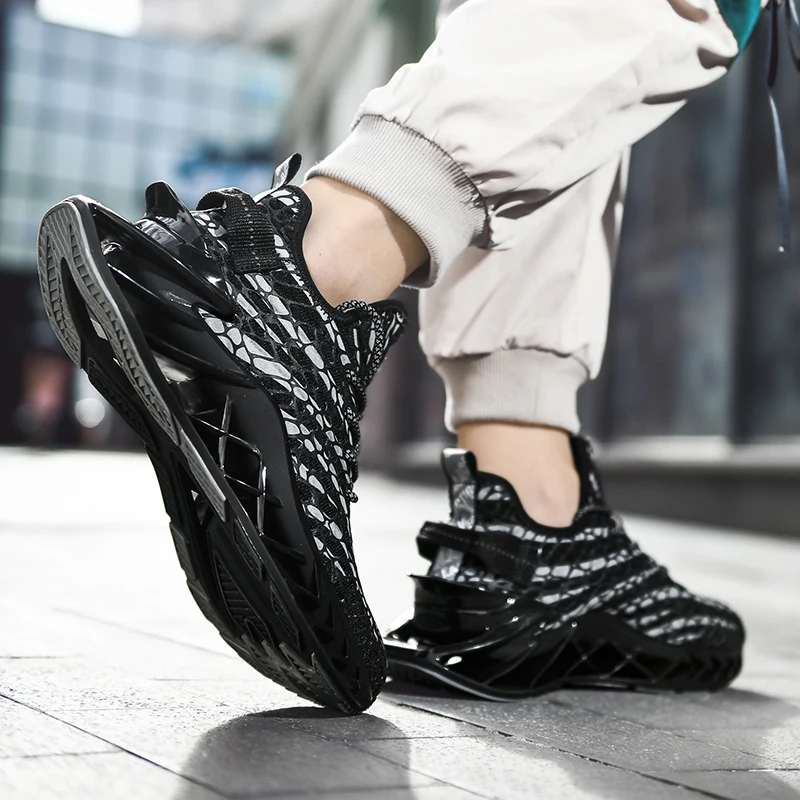 

2020New Reflective Blade Men Sport Running Shoes Comfortable Non-slip Jogging Men's Shoes Training Outdoor Male Footwear Sneaker