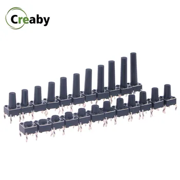 

6x6mm Mini Tact Switch Momentary Micro Tactile Push Button Switch For Toys/Home/Tv DIP 4Pin 6x6x4.3/4.5/5/6/7/8/9/15mm