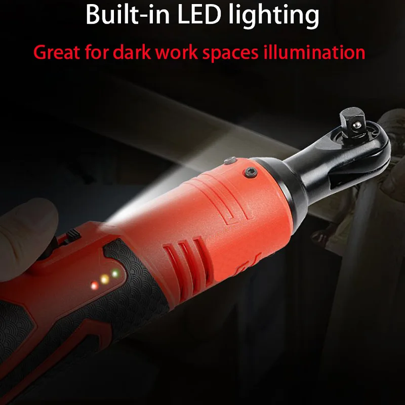 Electric Ratchet Wrench Socket Set Quick Release Spanner Wrench Rechargeable Wireless Scaffolding Power Tools Chave Catraca