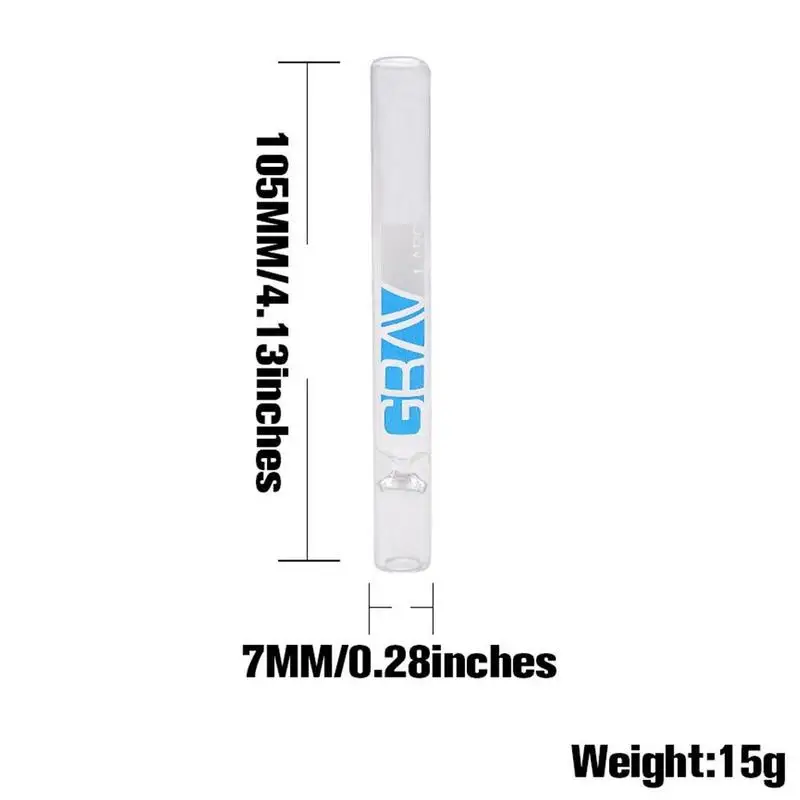 1pc White Portable Glass Tobacco Pipes 105*7mm Mini Health Hookah Tube Holder Weed Grinder Lighter Cigarette Smoke Accessories