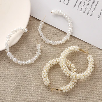 

AENSOA Multiple Styles Korean Fashion Temperament Imitation Pearl Drop Earrings Simple Graceful Earrings For Women Jewelry Gift