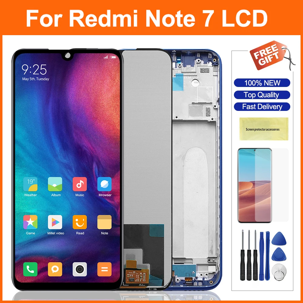 ЖК дисплей 6 3 дюйма для Redmi Note 7 Diaplay сенсорный экран дигитайзер в сборе Xiaomi Note7 Pro