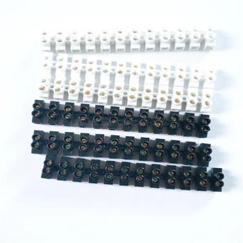 

3A 6A 10A Dual Row Wire connector Screw terminal 12 Positions Barrier Strip Block Terminal Plastic Electrical connector terminal