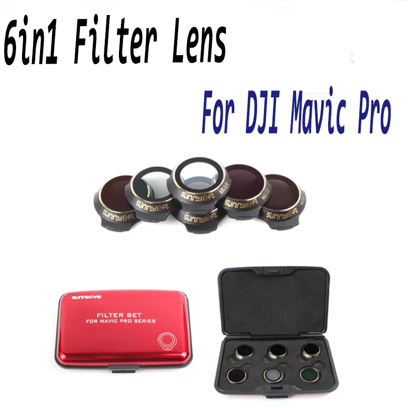 

For DJI Mavic Pro Professional/Platinum Neutral Density Lens Filter UV+CPL+ND4+ND8+ND16+ND32 Filter Drone Sunhood Accessories