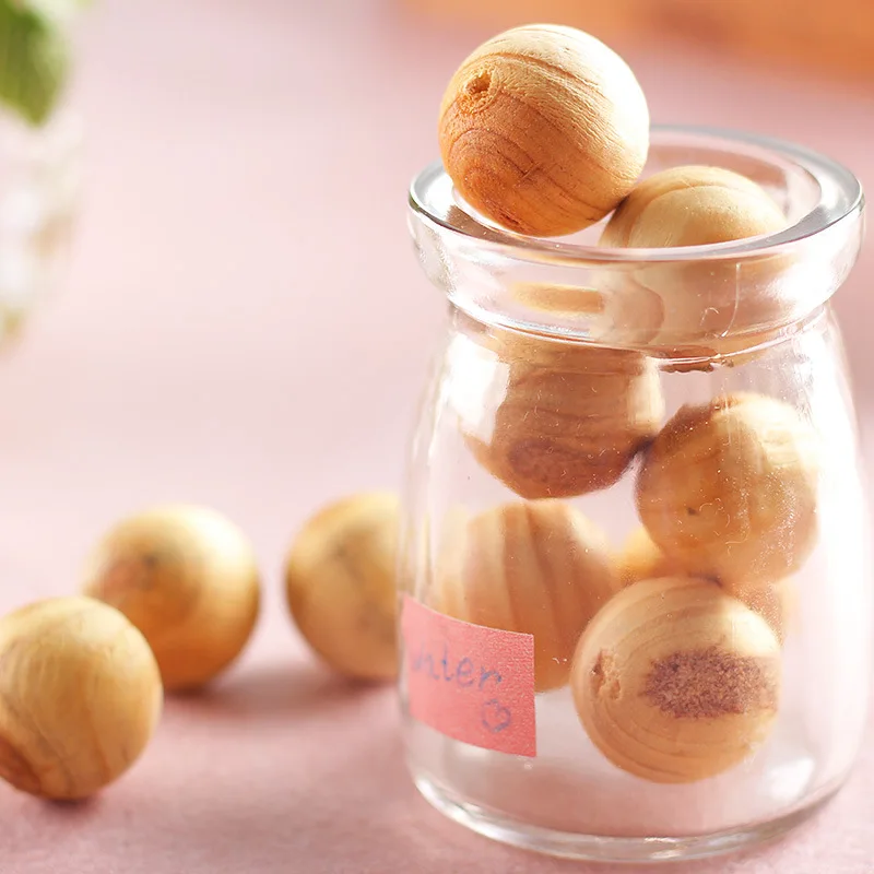 

2019 New Durable Convenien Small cubage 1Bag Cedar Wood Moth Balls Camphor Repellent Wardrobe Clothes Drawer Safety Bead