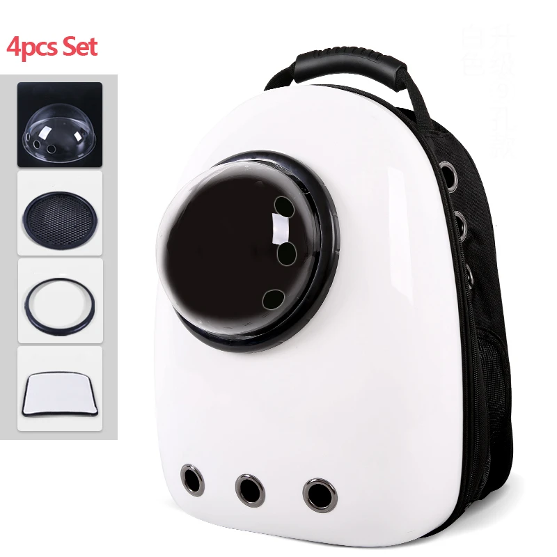 Pet сумка для кошек для собак дорожная сумка для кошек двойная сумка на плечо космический рюкзак капсулы маленькая сумка для домашних животных 6 кг сумка для переноски снаружи - Цвет: white nine holes