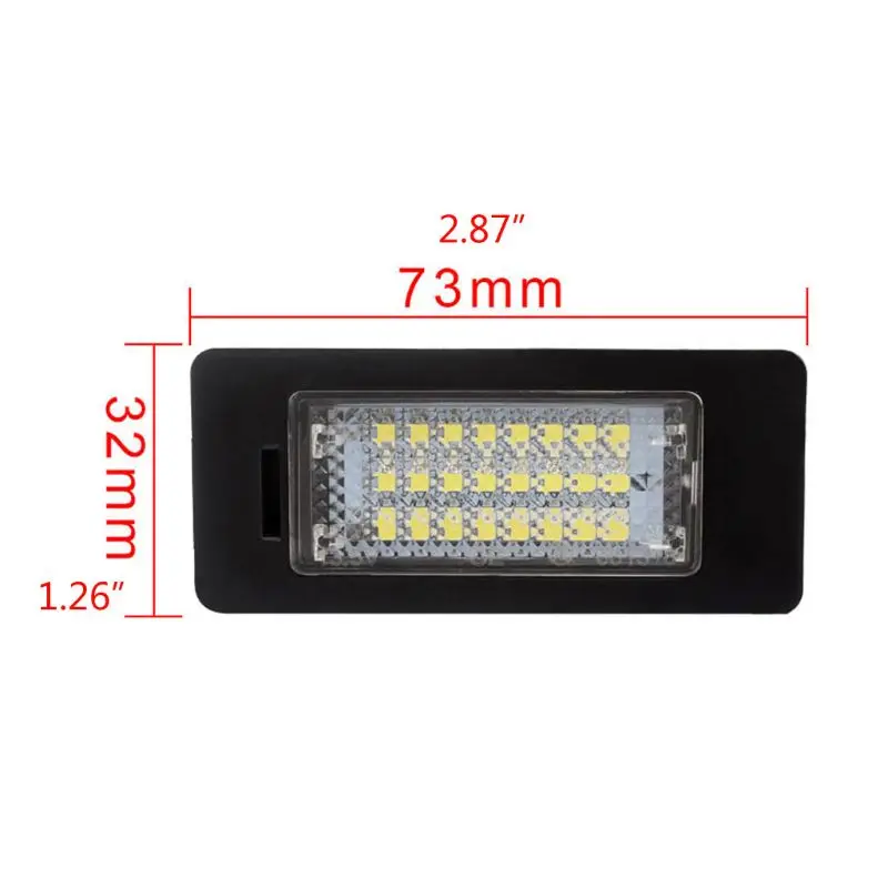 A Pair 24 LED 3528 SMD LED License Plate Lights Lamps Bulbs 6000K Cool White Fit For BMW E82 E90 E92 E93 M3 E39 E60 E70 X5 