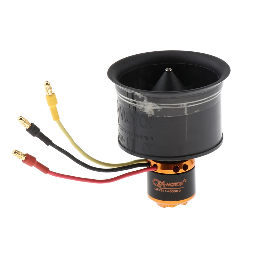 50mm Duct Fan 12 Blade Brushless Motor QF2611 4600KV for RC Model Aircraft