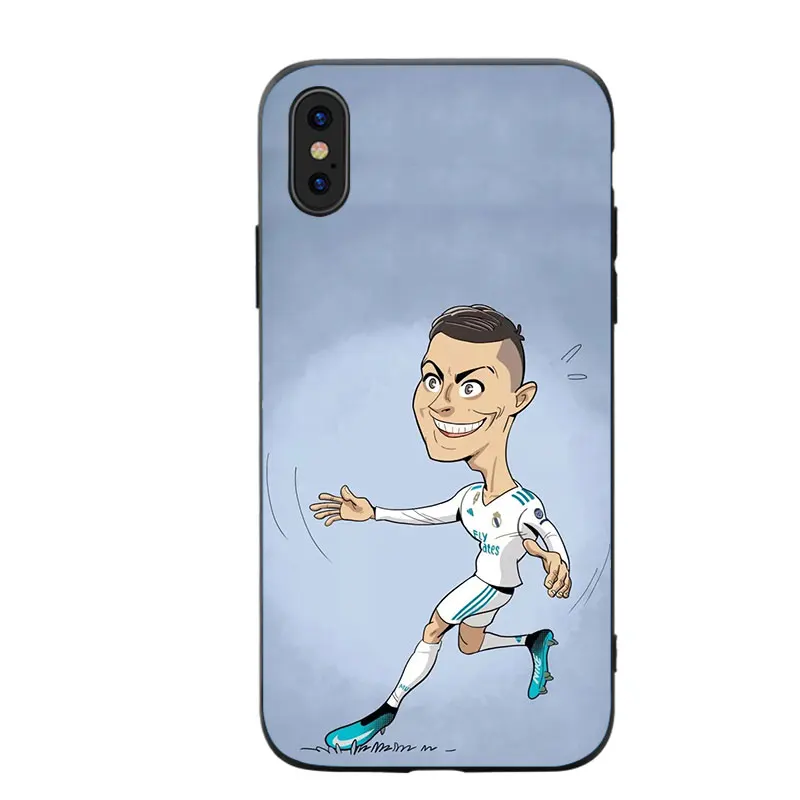 RKQ футбол Месси Mbappe Neymar Мягкий силиконовый чехол для телефона для iPhone 5S, SE 6 6S 7 8 Plus X XS XR 11 Pro Max TPU чехол