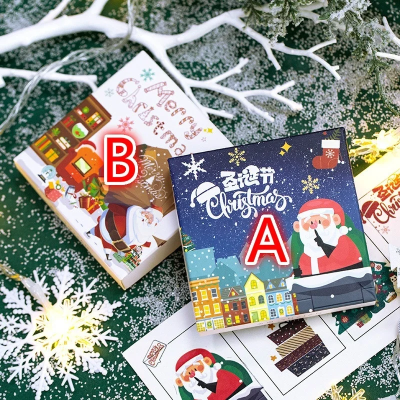 50 листов/коробка Merry Декоративный Рождественский Скотч Diy канцелярские наклейки для скрапбукинга тетрадь маскирующая лента клейкая лента