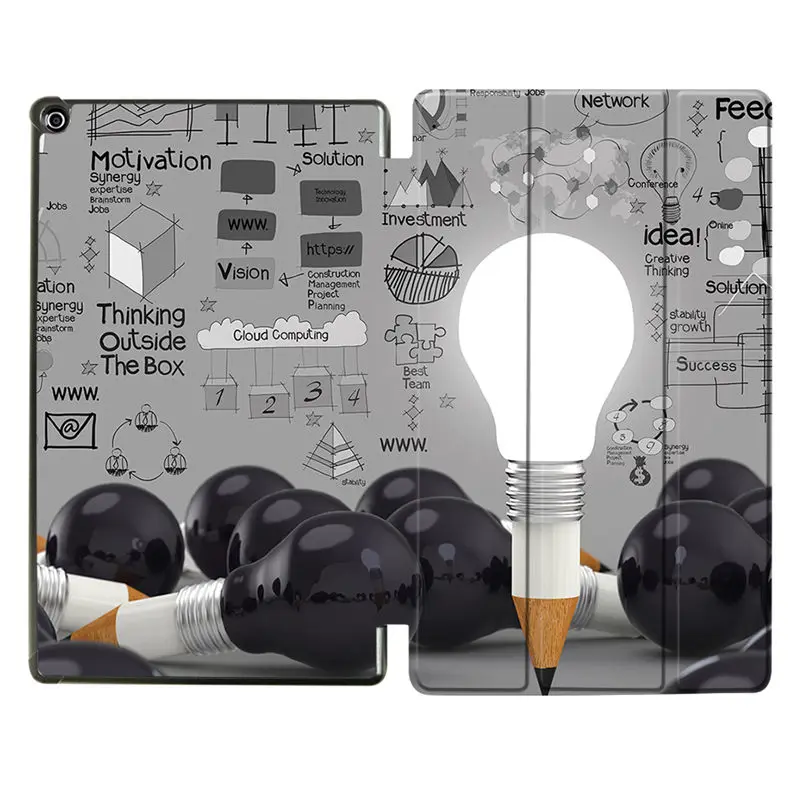 MTT для Amazon Kindle Fire HD 10 дюймов чехол для планшета тонкий PU кожаный тройной Бумажник Флип-Стенд чехол смарт-чехол Корпус авто сна/Пробуждение - Цвет: AM03