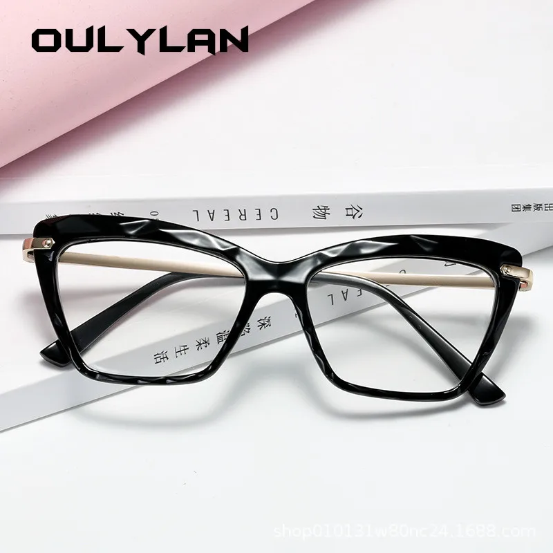 Oulylan, винтажные прозрачные очки, оправа для женщин, прозрачные линзы, квадратные оправы для очков, очки для очков, компьютерные очки для близорукости, оптические очки