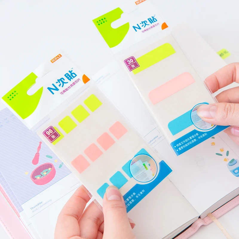 

Cute Colored Stick Markers Book Page Index Sticky Notes Memo Pad Paster Stickers kawaii Self-Stick Notes Office School Supplies