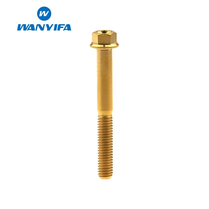Титановый "Wanyifa" Ti велосипед Велоспорт шурупы болт M6x10 15 20 25 30 35, 40 45 50 55 60 65 мм болты с шестигранной головкой фланец крепления