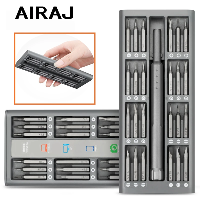 

AIRAJ 48-in-1 Multi-function Screwdriver Gift Set with Magnetic for Ssmart Home Mobile Phone Tablet Repair Precision Tools