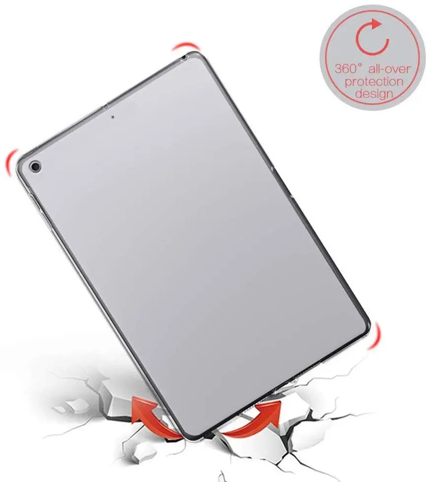 Case for iPad 7 10.2 Shockproof Silicon TPU Gel Transparent Case for New Apple iPad 10.2 Tablet Funda Capa Case Cover