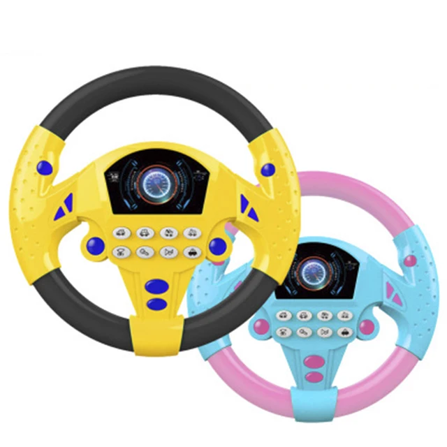 Eletric Simulation Steering Wheel Toy with Light Sound Baby Kids Musical Educational Copilot Stroller Steering Wheel Vocal Toys 1