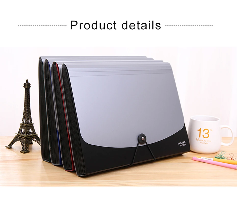 POCHETTE PLASTIQUE,black--dossier A4 extensible pour fichiers, avec insertion transparente 