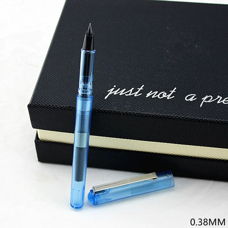 Высококачественная ручка Jinhao из нержавеющей стали с зажимом для школьников, студентов, офиса, обучения детей, авторучка 0,38 мм/0,5 мм, перо, выберите - Цвет: 0.38mm