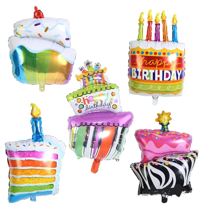 Neue Regenbogen Farbe Candy Kuchen Aluminium Film Ballon Kinder Spielzeug Geburtstag Party-Baby-Dusche Dekoration – Detail 1