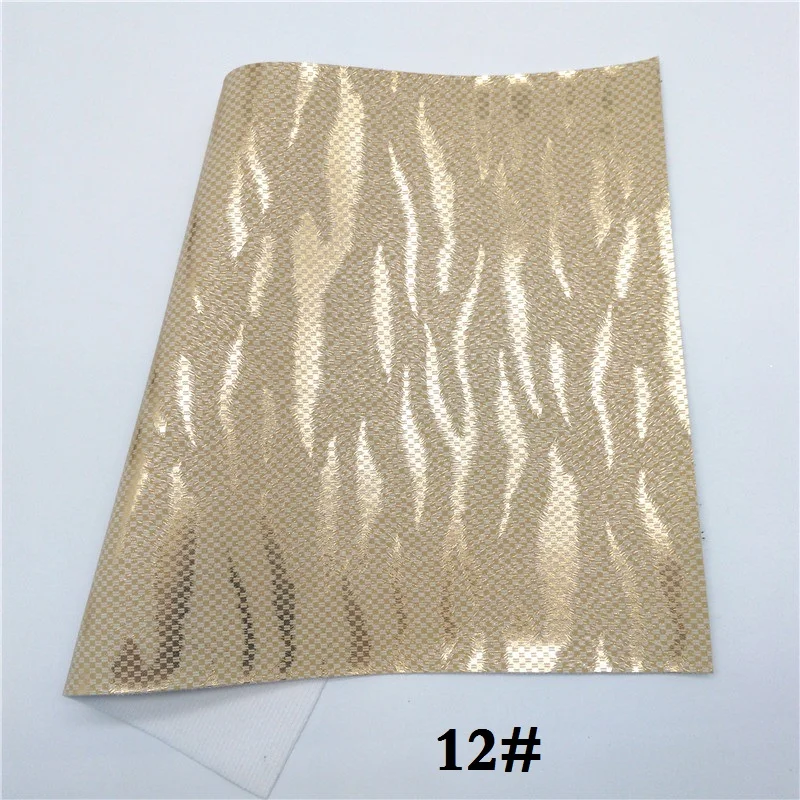 Glitterwishcome 21X29 см A4 размер винил для бантов Печатный Тигр зерна Синтетическая кожа искусственная кожа листы для бантов, GM631A - Цвет: 12
